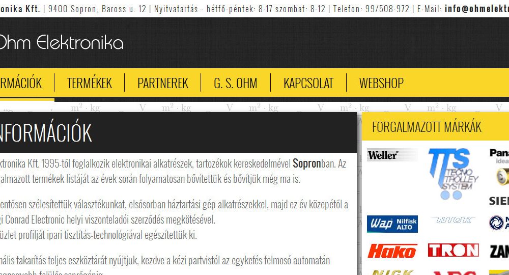 Ohm Elektronikai Szaküzlet