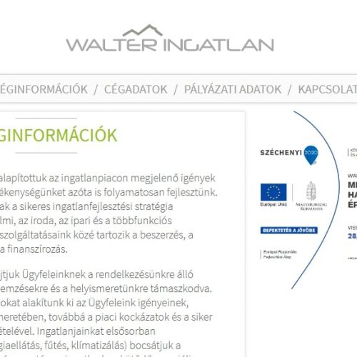 WALTER INGATLAN Kezelő és Beruházó Kft.