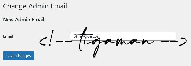 Adminisztrációs E Mail Cseréje Jóváhagyás Nélkül – WordPress Plugin