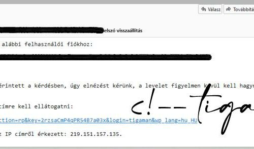 Valaki új jelszó generálását kérte az alábbi felhasználói fiókhoz. Miért probléma ez?