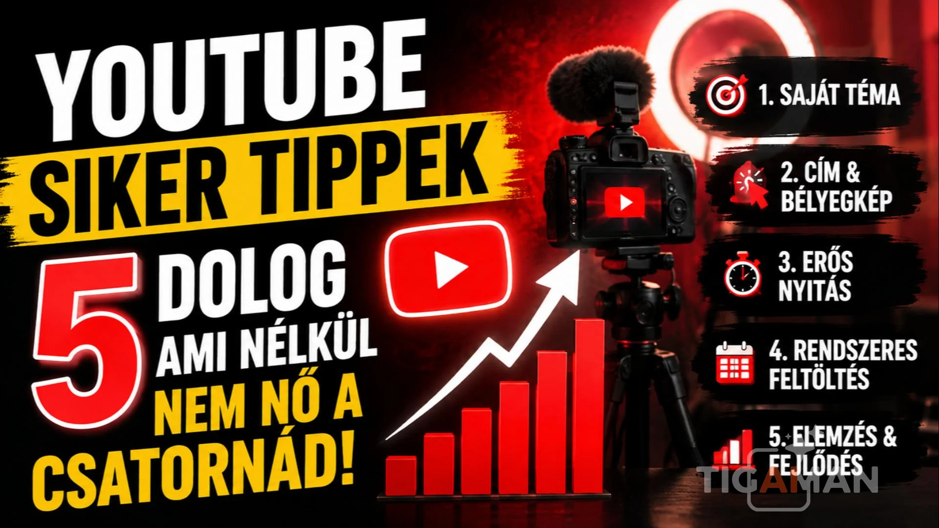 YouTube siker TIPPEK – 5 dolog, ami nélkül nem nő a csatornád